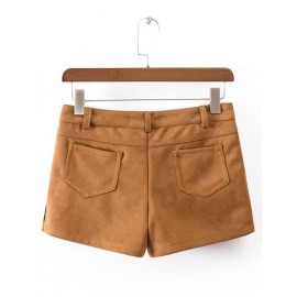 Beauty Pockets Sueded Shorts in Tassel Trim