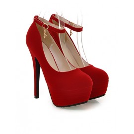 Delicate Platform Ankle Strap Stiletto Heels in Pure Color Size:34-39