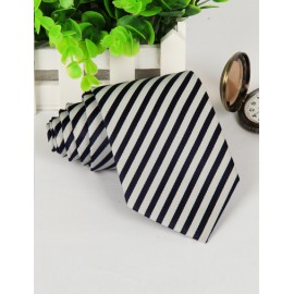 Professional Slanted Stripe Jacquard Neck Tie with Arrow Shape