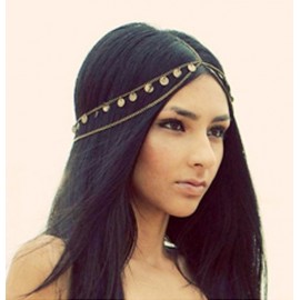 Hot Fashion Lady Women Metal Rhinestone Head Chain Headband Head Piece Hair Band 