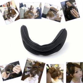 New Black Sponge Bun Clip Head Deco Hair Twist Stick 