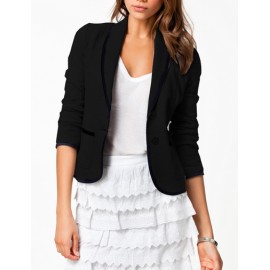 Newly Turnover Collar Slim Fit Cropped Blazer S-XL