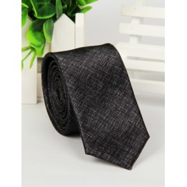 Simple Pure Color Skinny Neck Tie with Arrow Shape