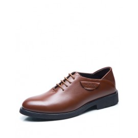 Seductive Polished Round Toe Lace-Up Dress Shoes