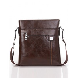 Classic Concealed Zip Design Crossbody Bag For Men